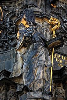 St. Adalbert is one of the column's 36 life-size statues, source: Archiv Vydavatelství MCU s.r.o., photo by: Libor Sváček
