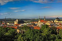 Most of the historical buildings of Olomouc captured in a single picture; Holy Hillock in thebackground, source: Archiv Vydavatelství MCU ...